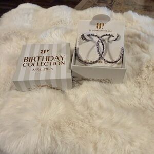 Birthday Collection April 2026 Sparkling Hoop Earrings